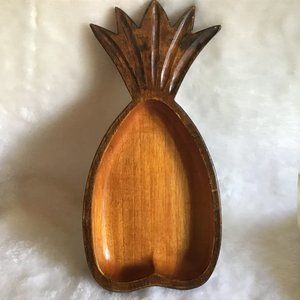 Rare Lester Clarke Large Wood Pineapple Bowl VTG 60's